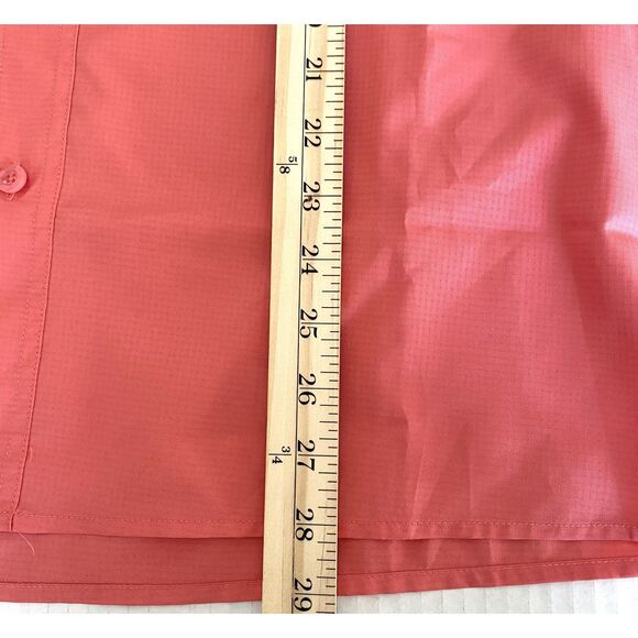 NWT Eddie Bauer Tech Woven Shirt UPF Protection Moisture Wicking Tea Rose Top L - Picture 6 of 12